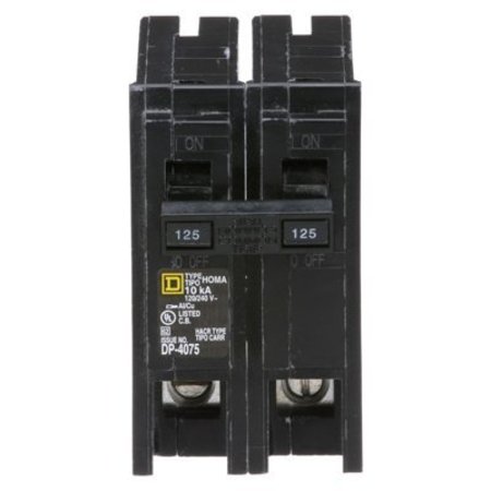 Square D Miniature Circuit Breaker, HOM Series 125A, 2 Pole, 120/240V AC HOM2125CP